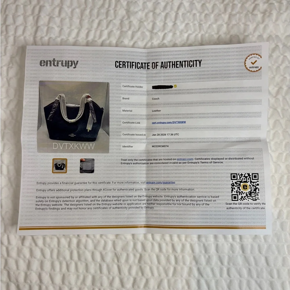 Coach Meadow New with Tags Denim Pebbled Leather Shoulder Bag + authenticity 📝 - Picture 6 of 16